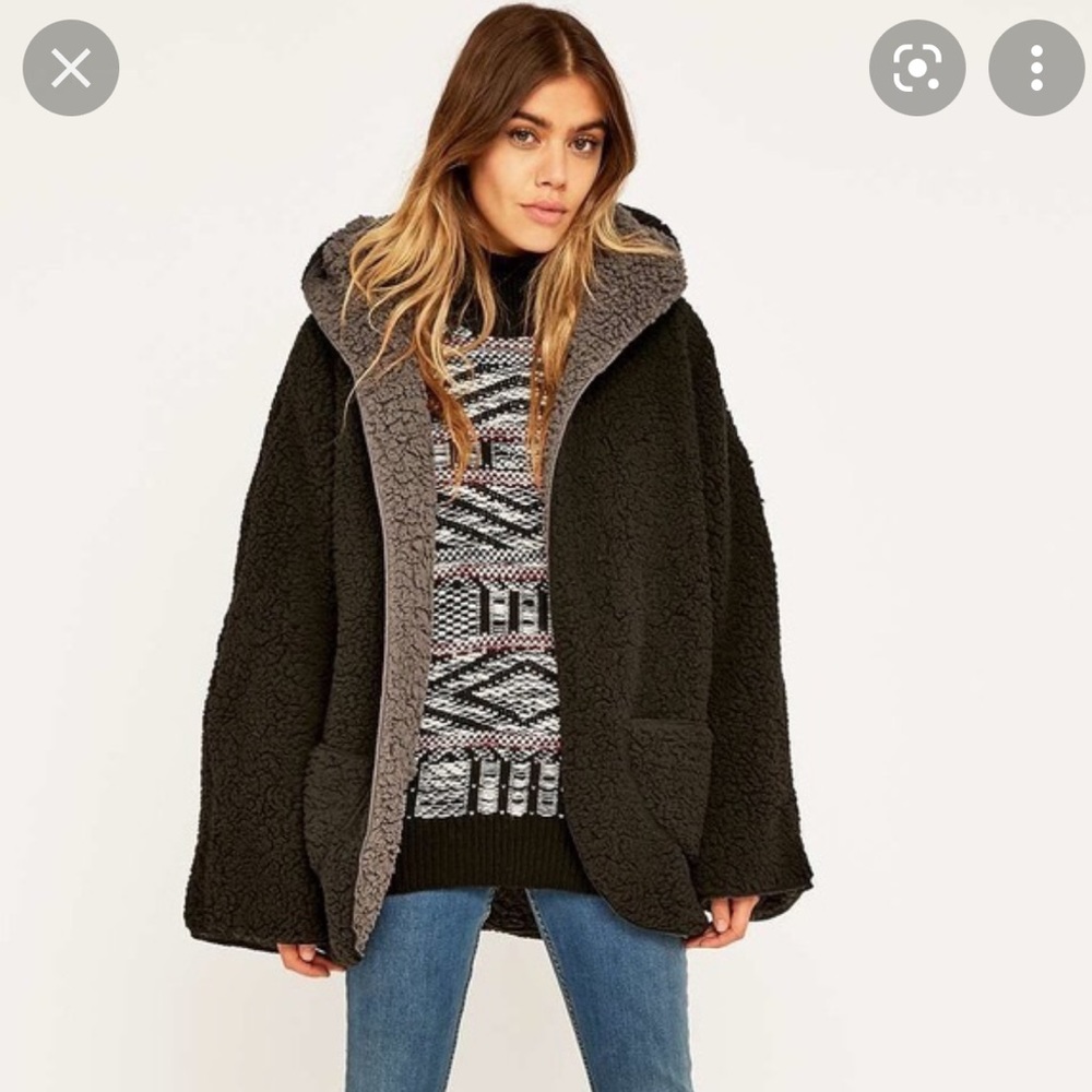 urban outfitters reversible teddy coat